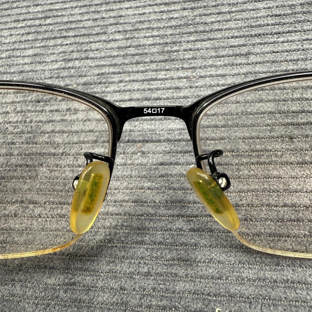 POLICE VPLC01K Titanium Eyeglasses Frames Black Silver 54-17-145 Men's Square - Picture 7 of 8
